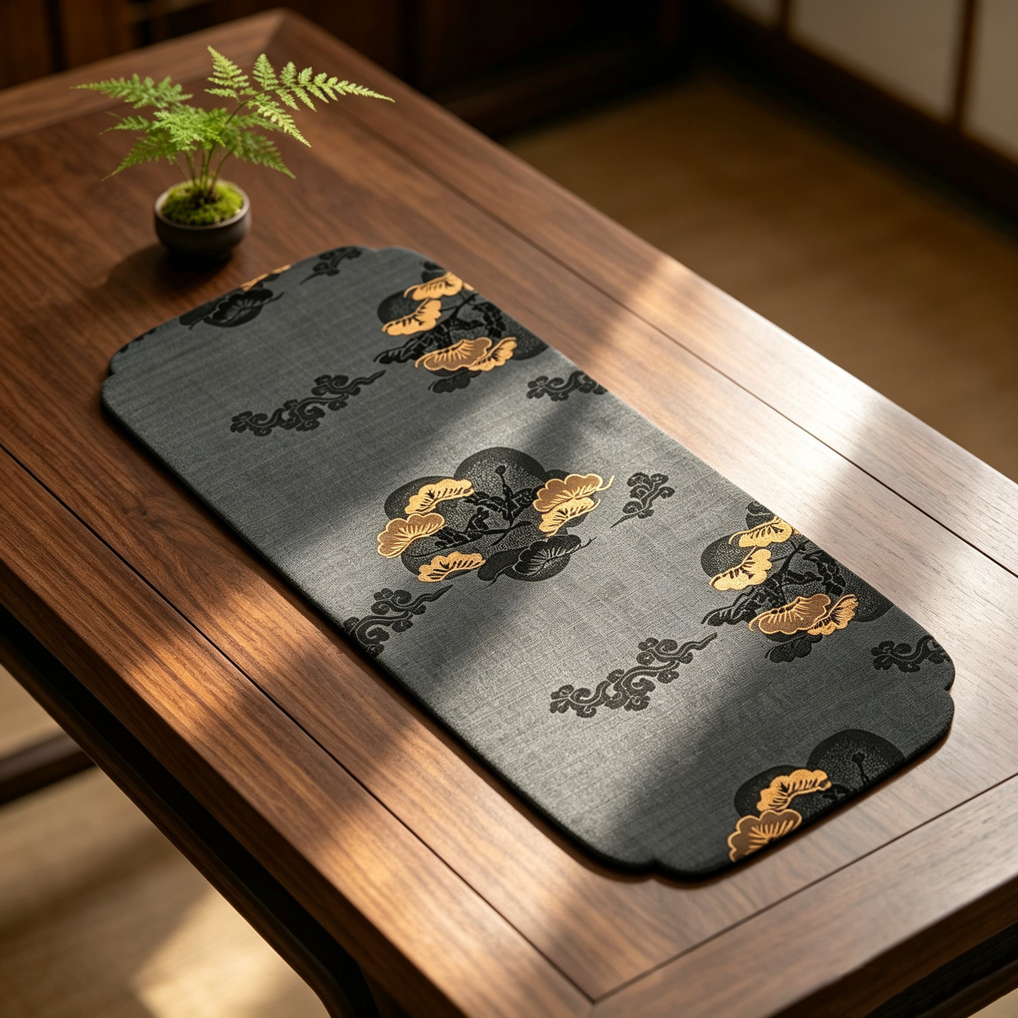 Pine Crane Brocade Absorbent Tea Mat