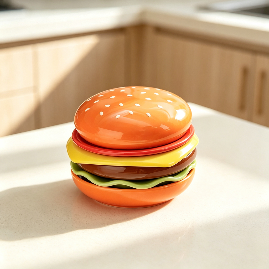 Cute Stackable Burger Dip Bowls