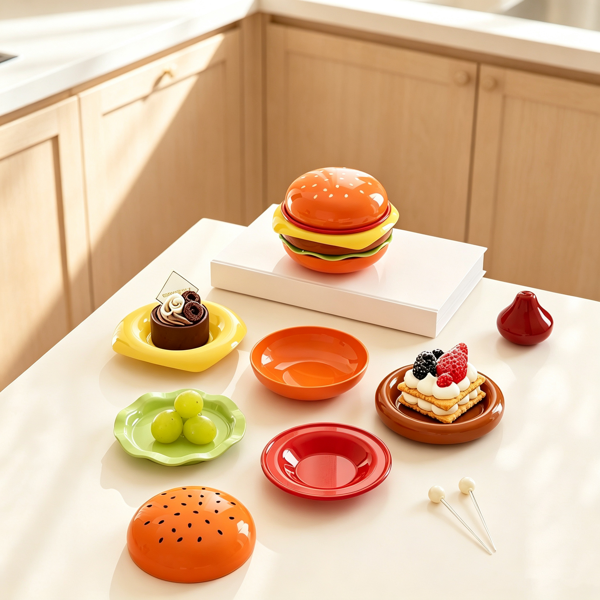 Cute Stackable Burger Dip Bowls